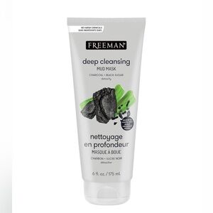 Freeman Deep Cleansing Mud Mask Charcoal Black Sugar Detoxify 6 oz